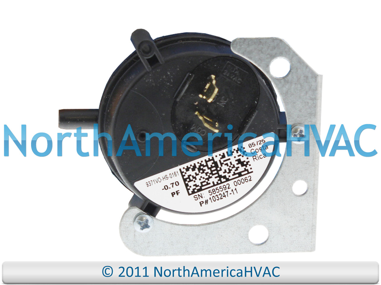 **「RT-157872」** OEM Lennox Armstrong Ducane Furnace Air Pressure Switch -0.70